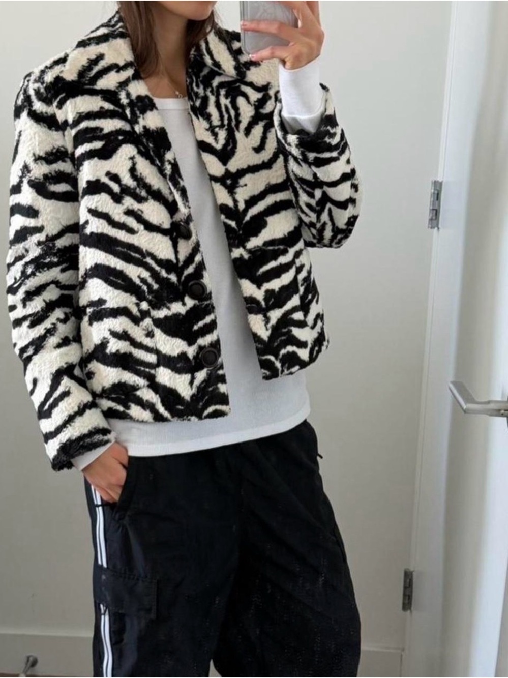 Vintage 90s Versace zebra jacket
